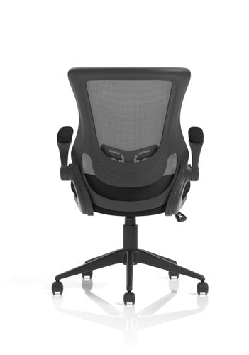 Orbit Mesh Chair Flip Up Arms Black