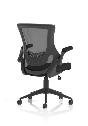 Orbit Mesh Chair Flip Up Arms Black