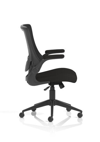 Orbit Mesh Chair Flip Up Arms Black