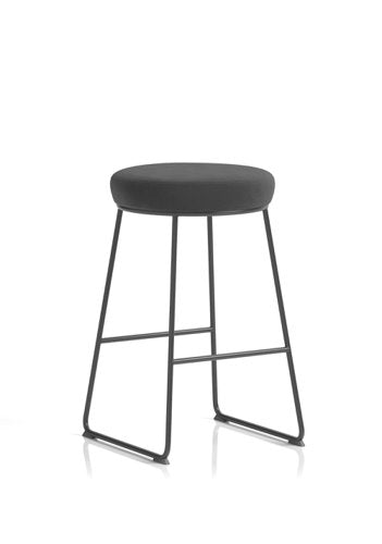 Turin Stool Black Frame Black Seat