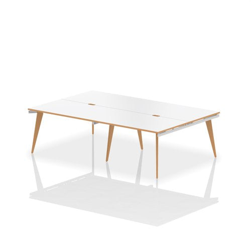 Oslo 1200mm 4P Desk WH Top WH Frame