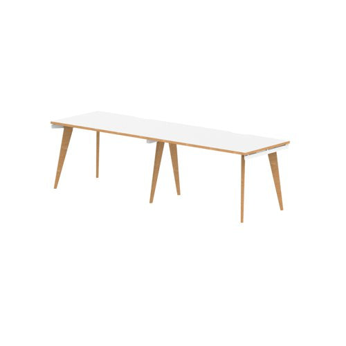 Oslo 1200mm Sing Row 2P Desk WH WH