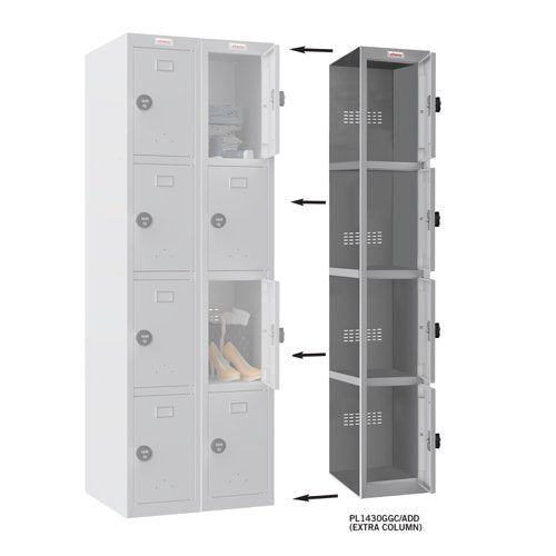 AddOn Column 4Door Personal Locker GY