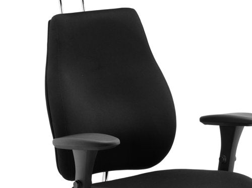 Chiro Plus Chair wArms Headrest BK