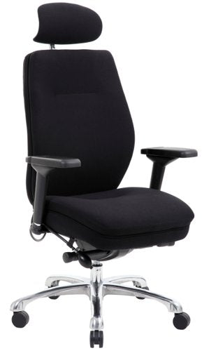 Domino Chair wHeadrest Fabric BK
