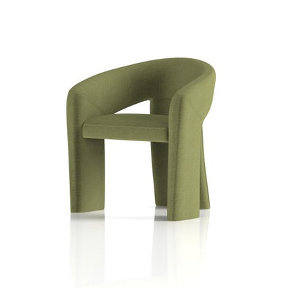 Boho Fabric Armchair Forest Green