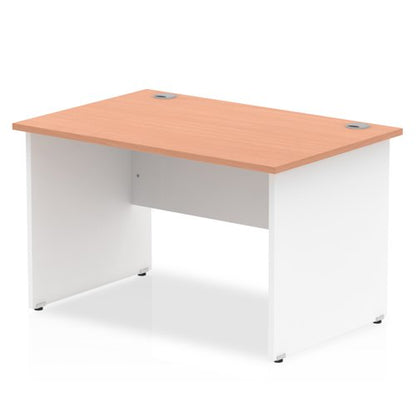 Impulse Desk 1200x800 Panel End BE WH