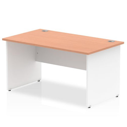 Impulse Desk 1400x800 Panel End BE WH
