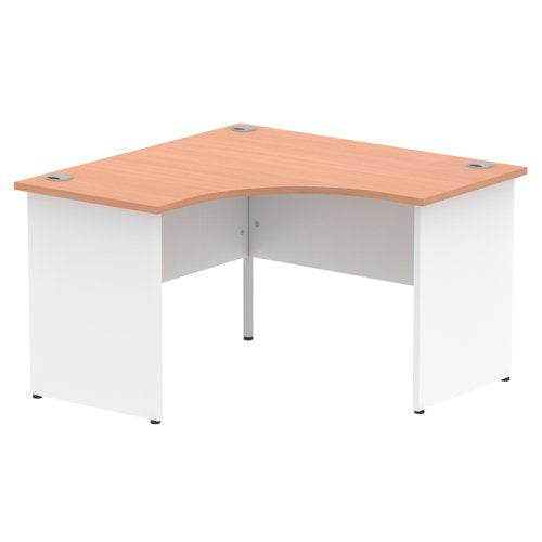 Impulse 1200mm Corner Desk Cbl BE WH